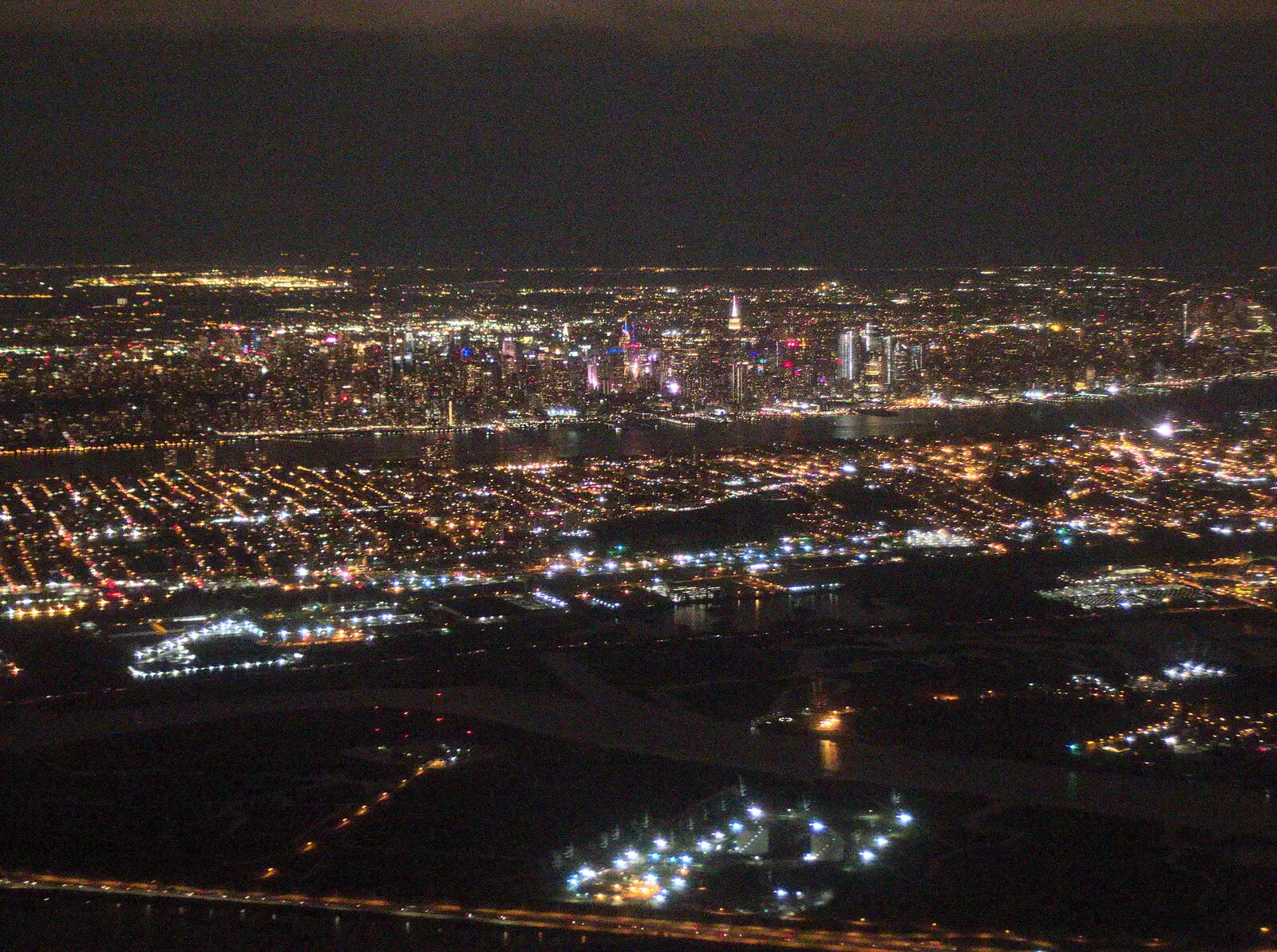 The first glimpse of New York city lights, from A Trip to Short Hills, New Jersey, United States - 20th October 2018