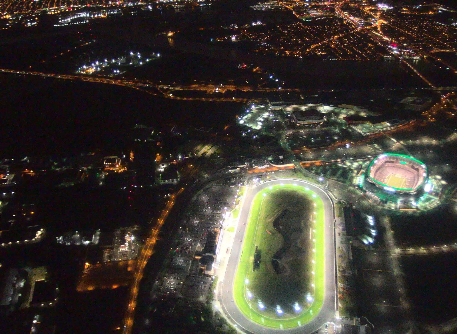 A race track and a football field, from A Trip to Short Hills, New Jersey, United States - 20th October 2018