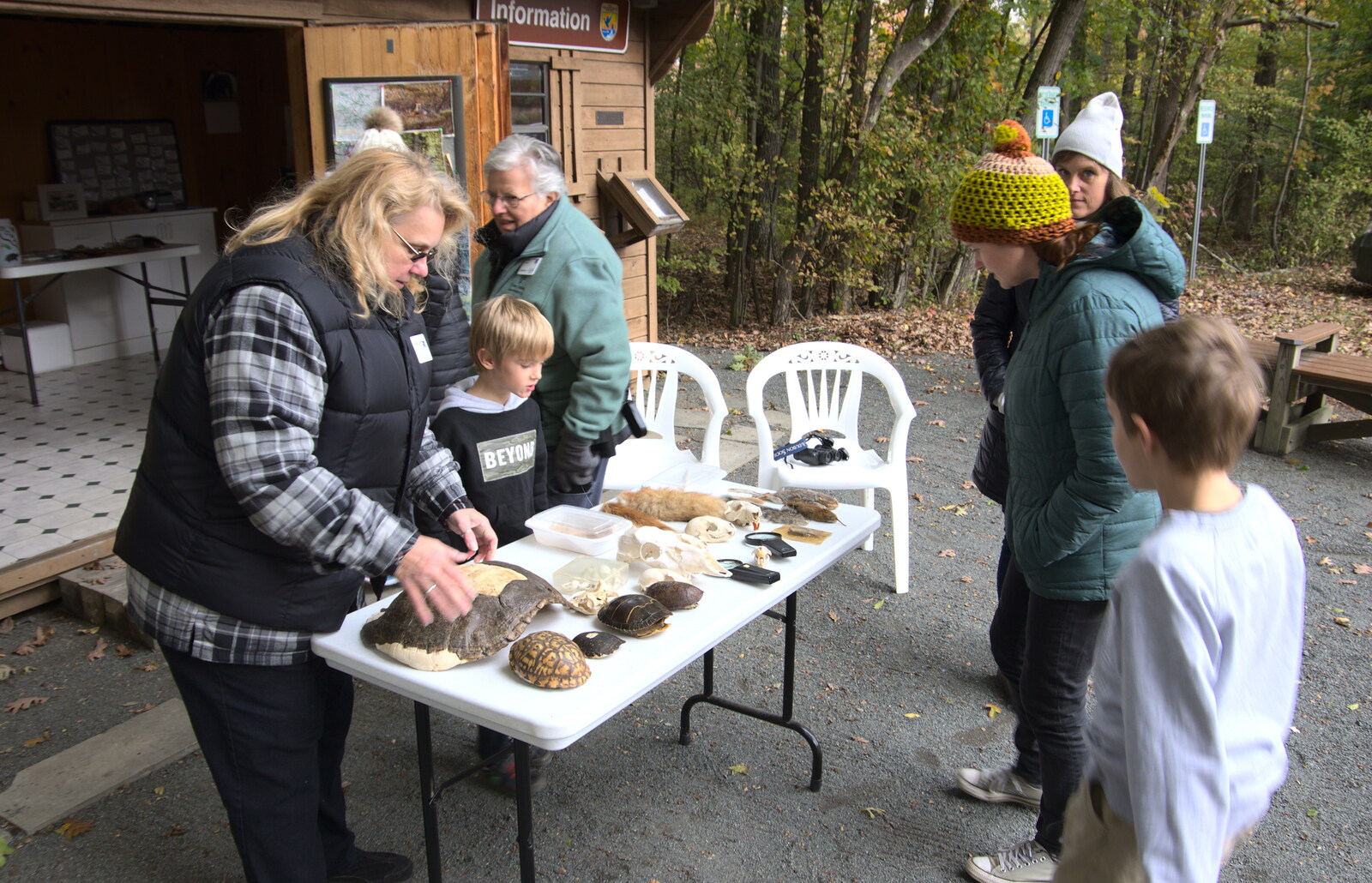 Volunteers bring out a selection of dead animals from A Trip to Short Hills, New Jersey, United States - 20th October 2018