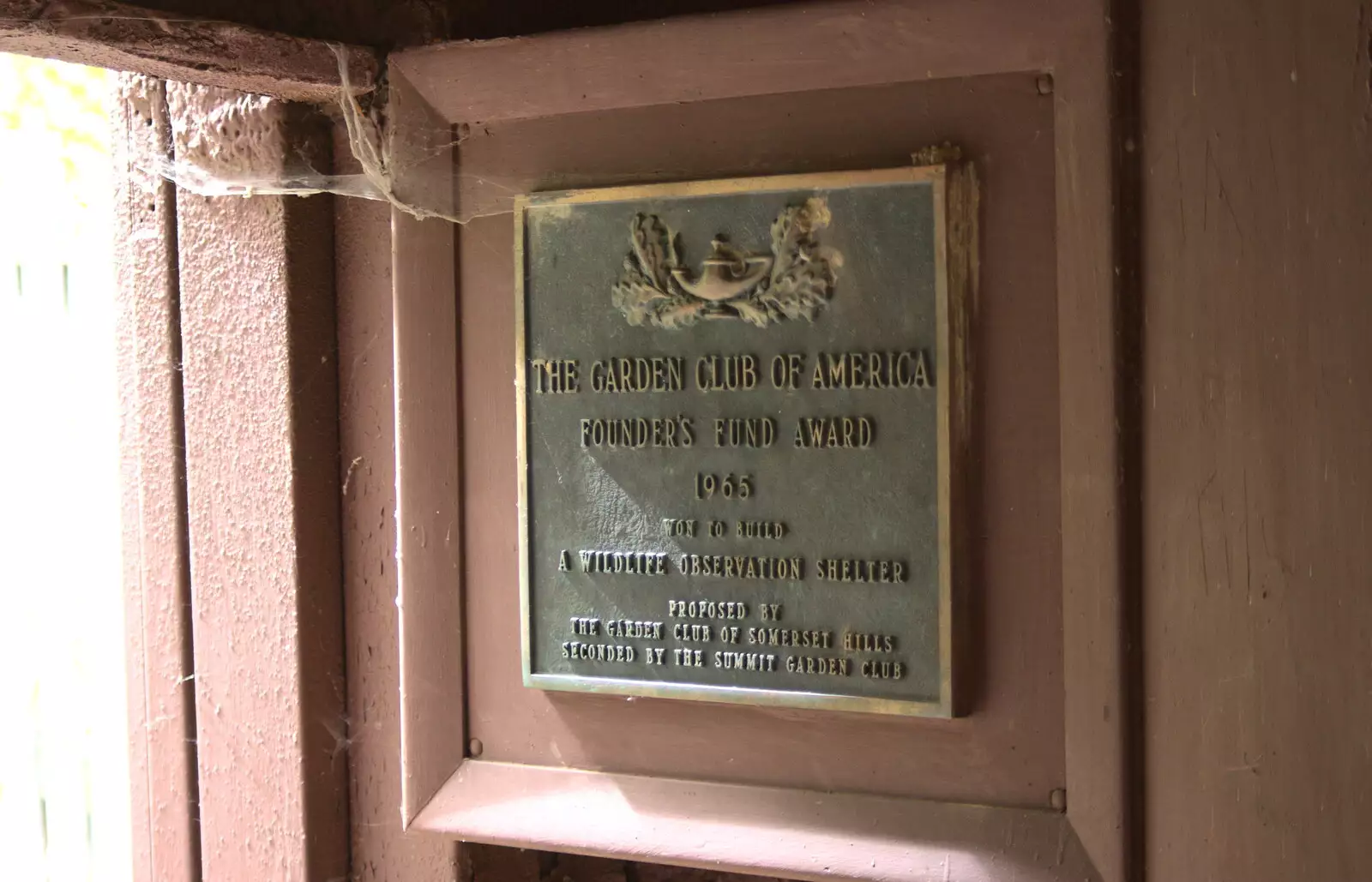 The Garden Club of America plaque, 1965, from A Trip to Short Hills, New Jersey, United States - 20th October 2018