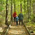 The boardwalk looks like some old railway track, A Trip to Short Hills, New Jersey, United States - 20th October 2018