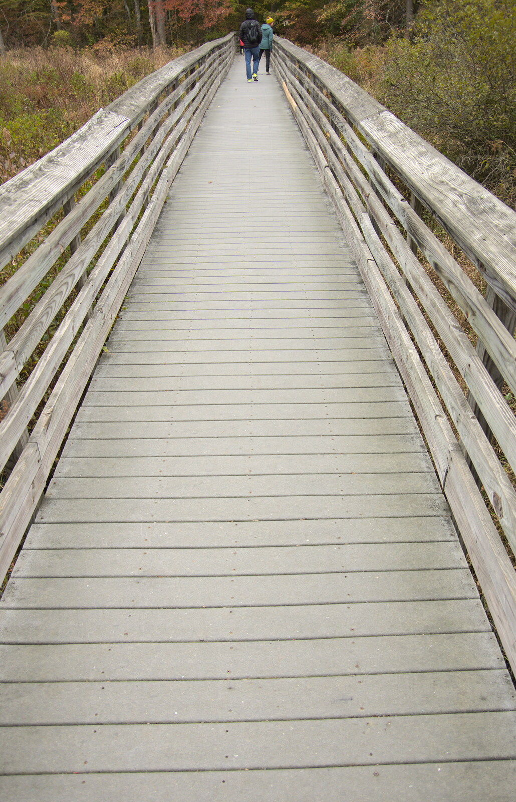 A silver-bleached boardwalk from A Trip to Short Hills, New Jersey, United States - 20th October 2018