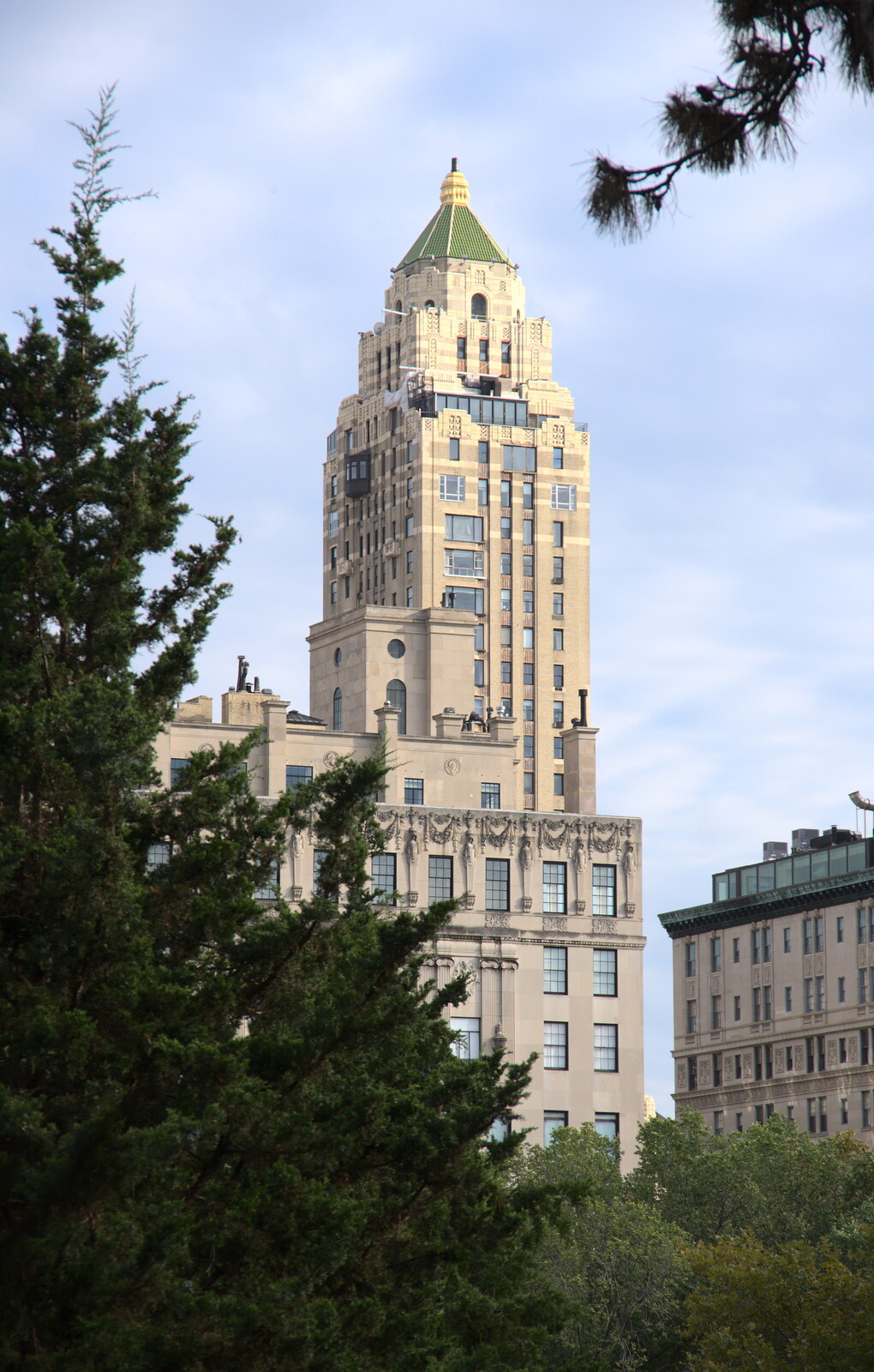 Nice building on the east of Central Park from Open-top Buses and a Day at the Museum, New York, United States - 22nd October 2018
