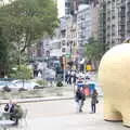 A giant statue which looks like a pair of buttocks, The Liberty Cruise and One World Trade Center, New York, United States - 23rd October 2018