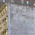 Tantalising remains of an old painted business sign, The Liberty Cruise and One World Trade Center, New York, United States - 23rd October 2018