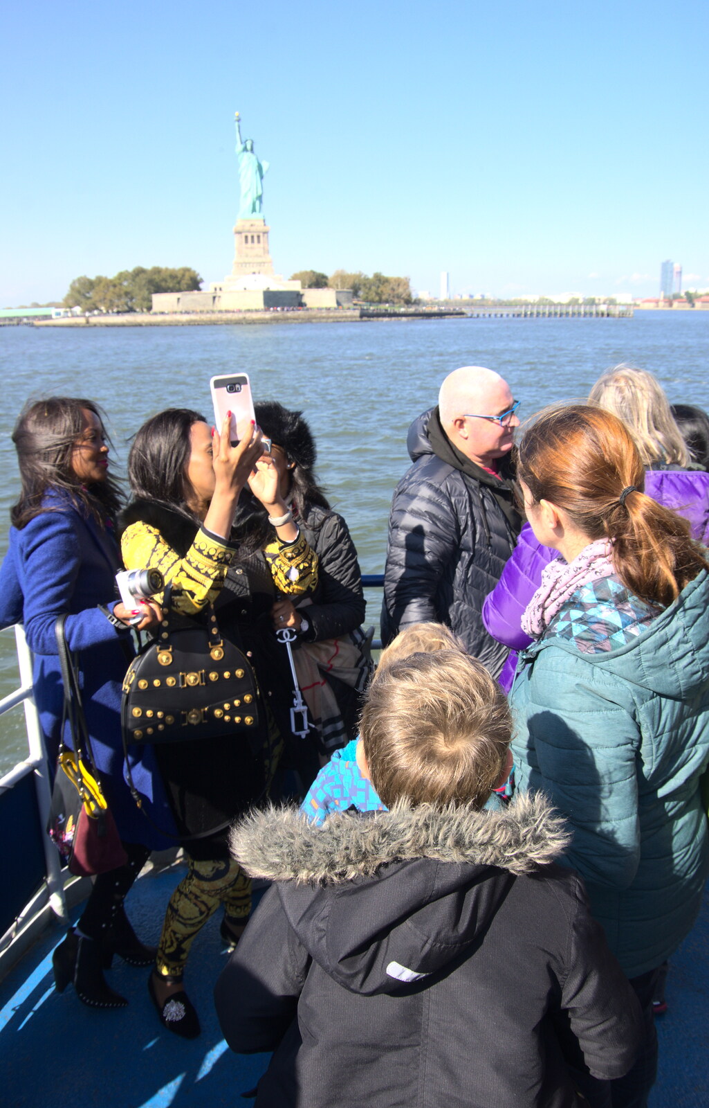 Selfies are taken from The Liberty Cruise and One World Trade Center, New York, United States - 23rd October 2018
