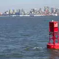 A floating navigation buoy, The Liberty Cruise and One World Trade Center, New York, United States - 23rd October 2018