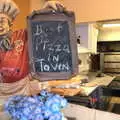 Inside PieZon Pizza, with its cool sign, Pumpkin Picking at Alstede Farm, Chester, Morris County, New Jersey - 24th October 2018