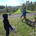 We head off up the hill, Pumpkin Picking at Alstede Farm, Chester, Morris County, New Jersey - 24th October 2018