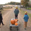 We haul our booty back to the pay point, Pumpkin Picking at Alstede Farm, Chester, Morris County, New Jersey - 24th October 2018