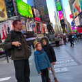 Nosher and the boys in Times Square, Times Square, USS Intrepid and the High Line, Manhattan, New York - 25th October 2018