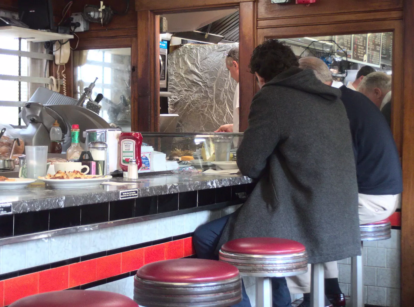 Someone's lunch is on the counter, from Times Square, USS Intrepid and the High Line, Manhattan, New York - 25th October 2018