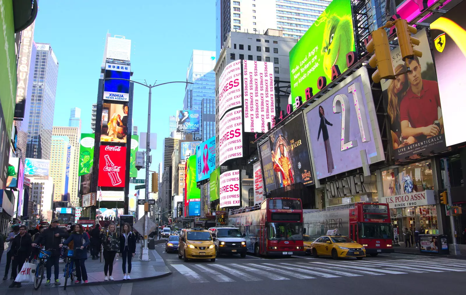 Times Square, from Times Square, USS Intrepid and the High Line, Manhattan, New York - 25th October 2018