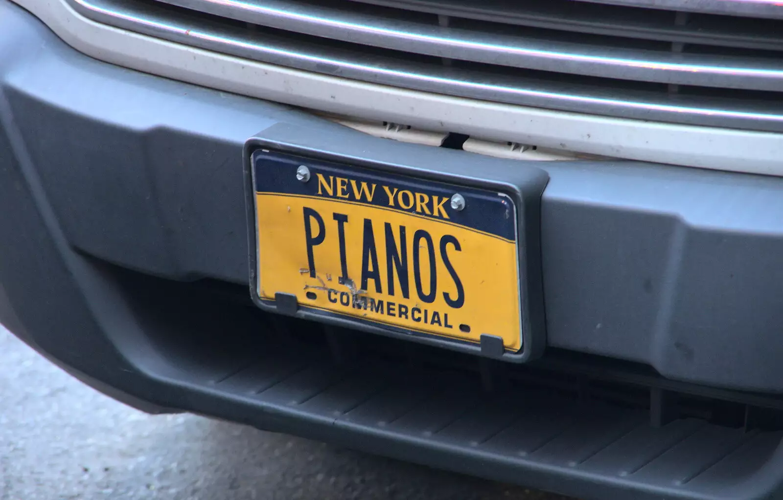 A cool number plate outside a piano shop, from Times Square, USS Intrepid and the High Line, Manhattan, New York - 25th October 2018