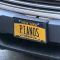 A cool number plate outside a piano shop, Times Square, USS Intrepid and the High Line, Manhattan, New York - 25th October 2018