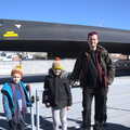 The boys in front of a Lockheed A-12, Times Square, USS Intrepid and the High Line, Manhattan, New York - 25th October 2018