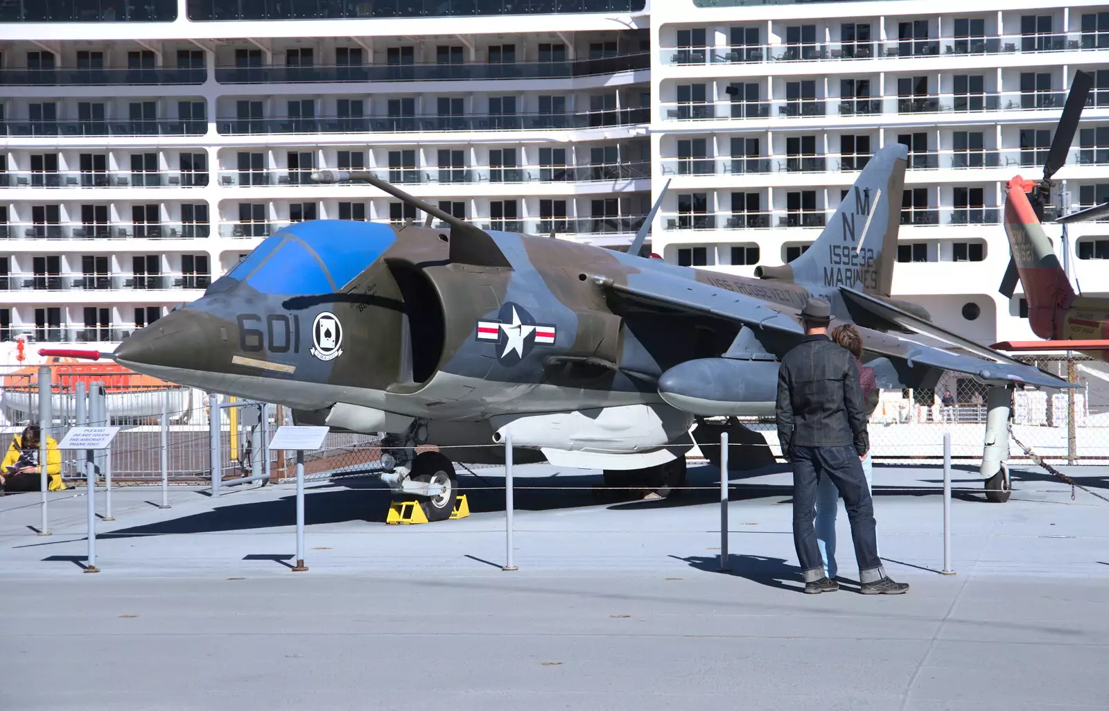 A US Marines Harrier jump jet, from Times Square, USS Intrepid and the High Line, Manhattan, New York - 25th October 2018