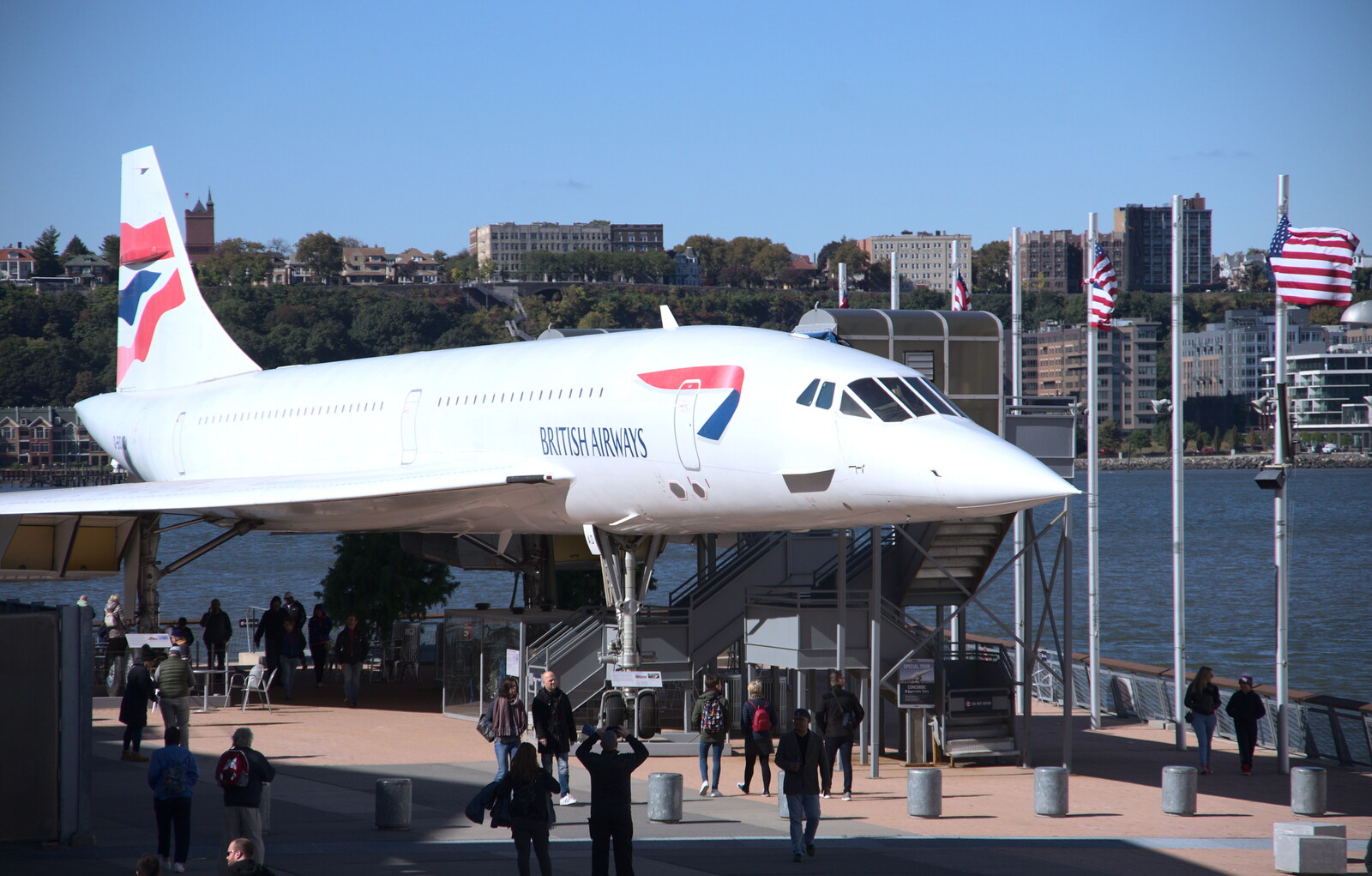The last BA Concorde to fly to JFK from Times Square, USS Intrepid and the High Line, Manhattan, New York - 25th October 2018