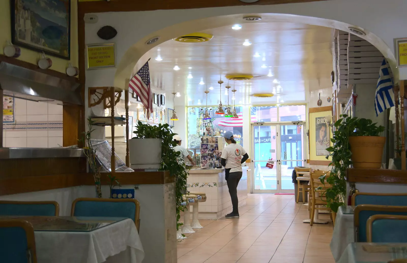 It's a quiet day in the diner, from Times Square, USS Intrepid and the High Line, Manhattan, New York - 25th October 2018