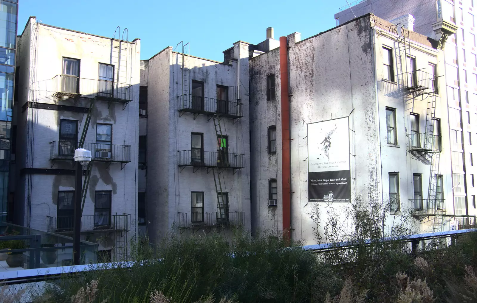 More seedy apartment blocks, from Times Square, USS Intrepid and the High Line, Manhattan, New York - 25th October 2018