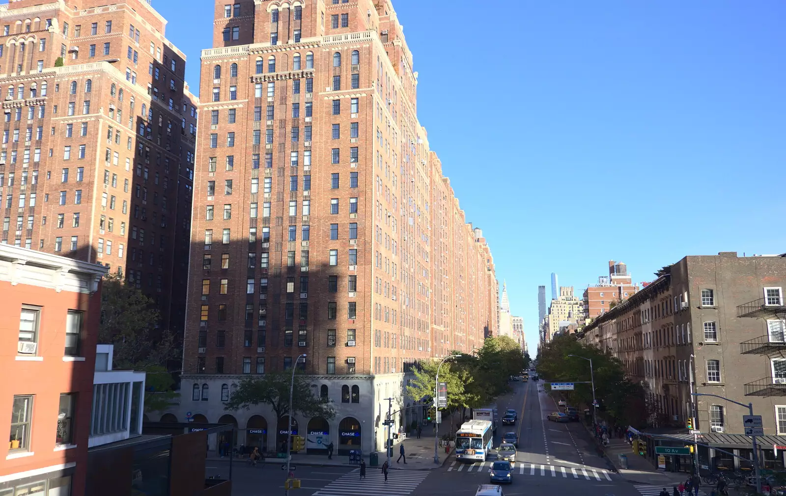 Epic old tenement buildings, from Times Square, USS Intrepid and the High Line, Manhattan, New York - 25th October 2018