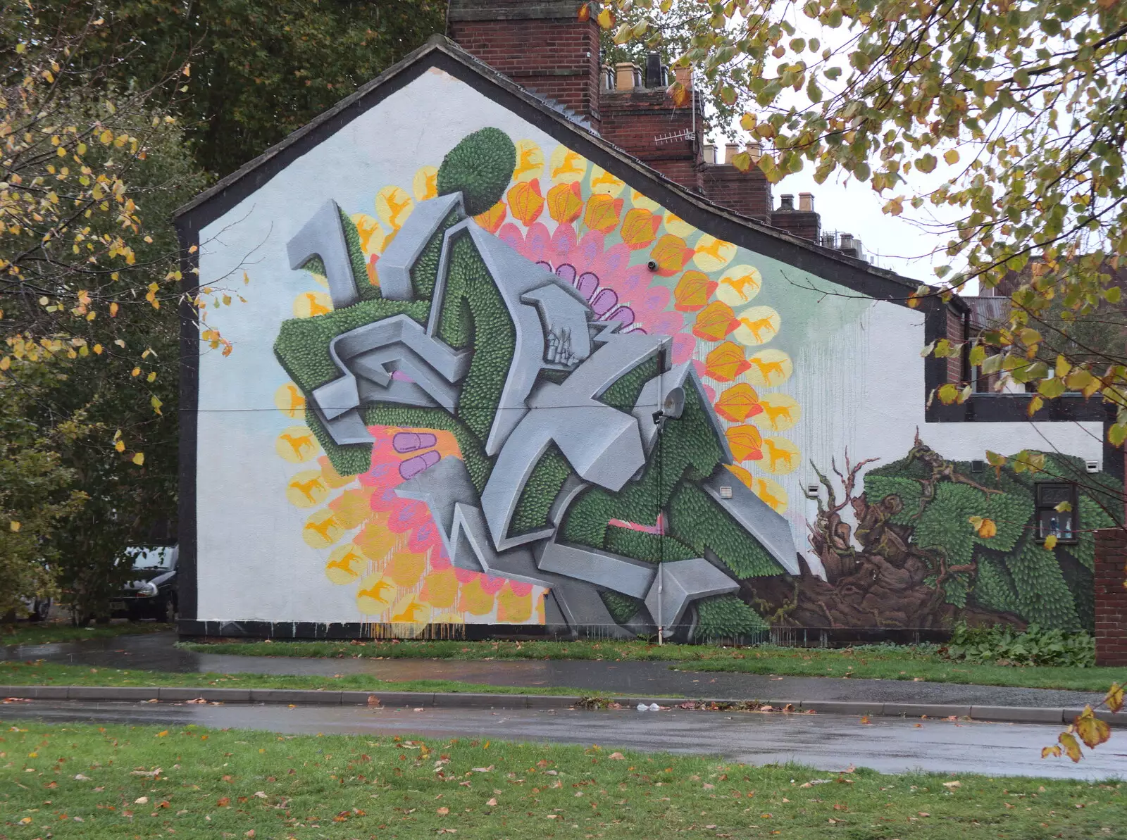 There's some street art in Norwich, from Apples and Fireworks, Carleton Rode and Palgrave, Suffolk - 4th November 2018