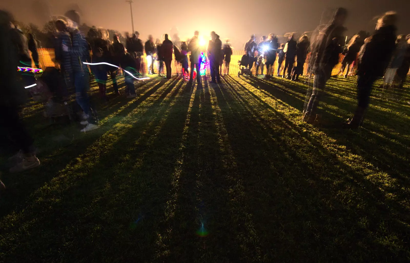 Long shadows in the night, from Apples and Fireworks, Carleton Rode and Palgrave, Suffolk - 4th November 2018