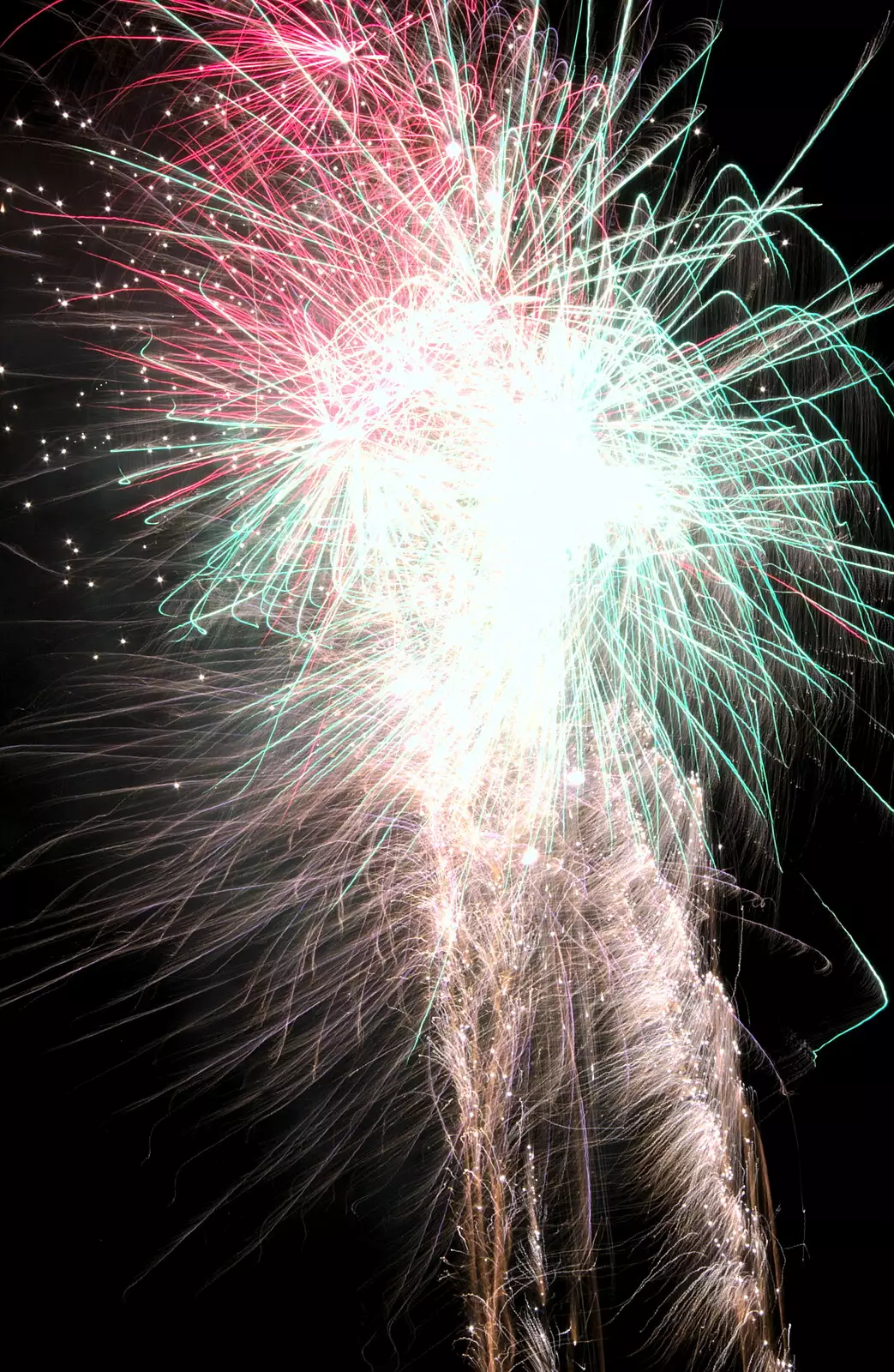 A firework like the flag of Italy, from Apples and Fireworks, Carleton Rode and Palgrave, Suffolk - 4th November 2018