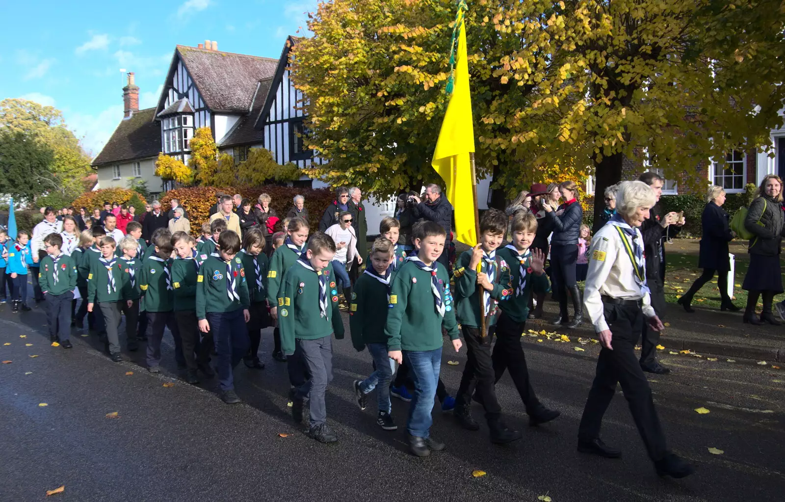 The Scouts, from The Remembrance Sunday Parade, Eye, Suffolk - 11th November 2018