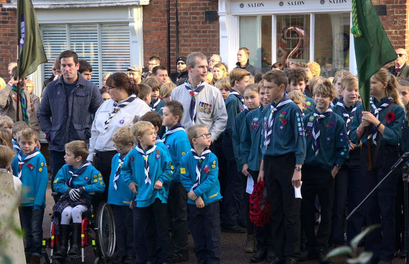 Beavers and Scouts from The Remembrance Sunday Parade, Eye, Suffolk - 11th November 2018