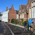 Isobel and Fred walk past the school, The Remembrance Sunday Parade, Eye, Suffolk - 11th November 2018