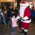 A Santa makes an appearance, Norwich Lights and Isobel Sings, Norwich, Norfolk - 15th November 2018