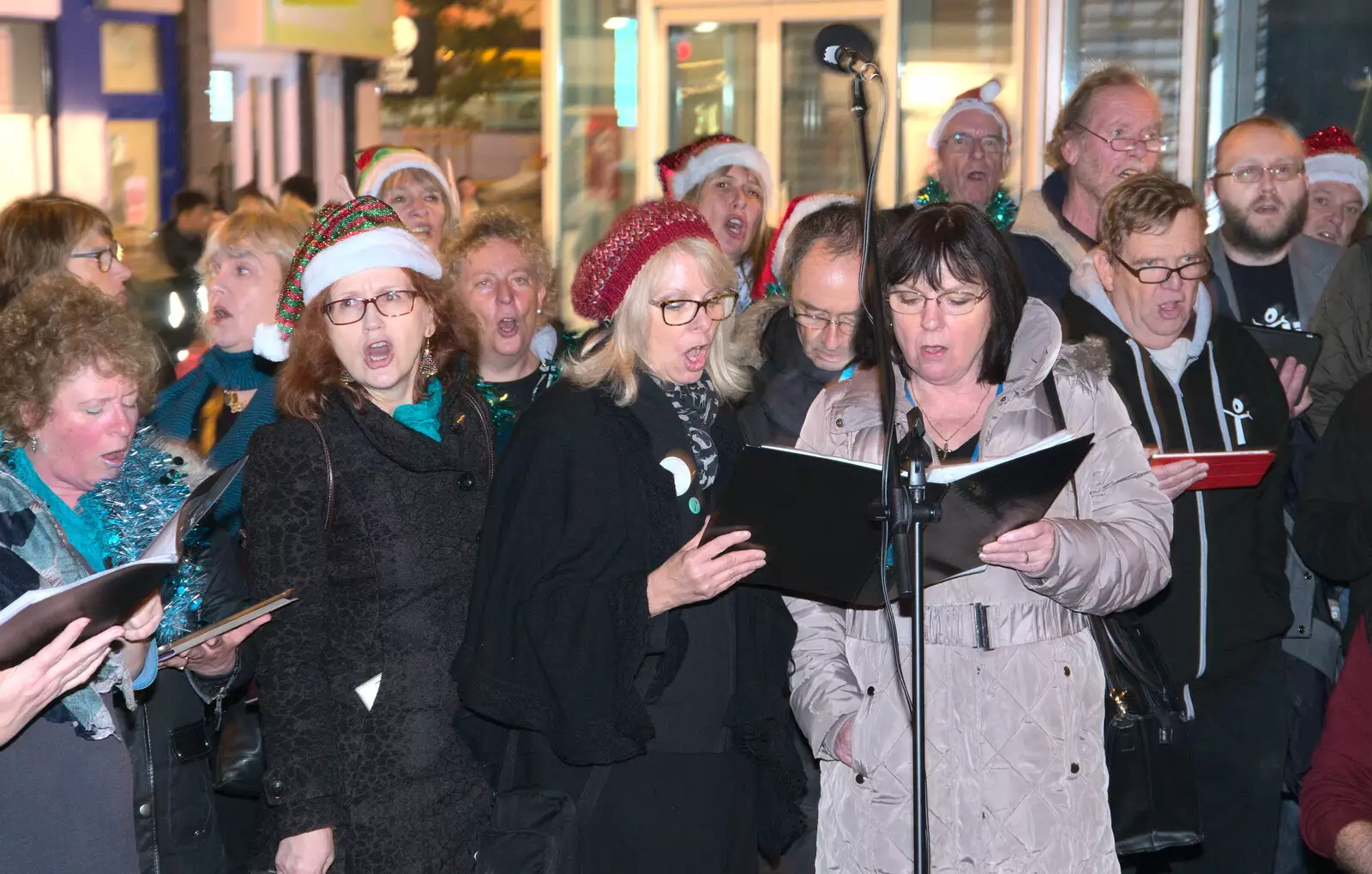 Concentrated singing, from Norwich Lights and Isobel Sings, Norwich, Norfolk - 15th November 2018