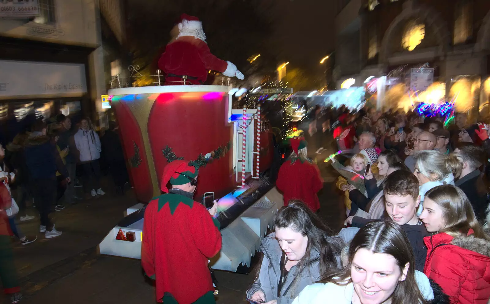 The Christmas procession heads off, from Norwich Lights and Isobel Sings, Norwich, Norfolk - 15th November 2018