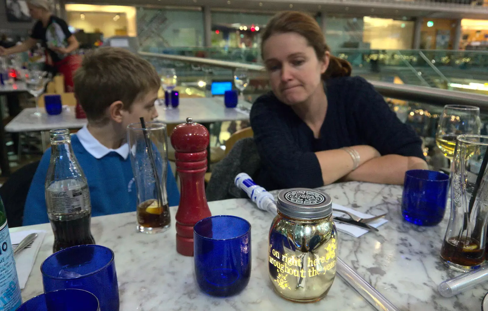 A nice table light in Pizza Express, from Norwich Lights and Isobel Sings, Norwich, Norfolk - 15th November 2018