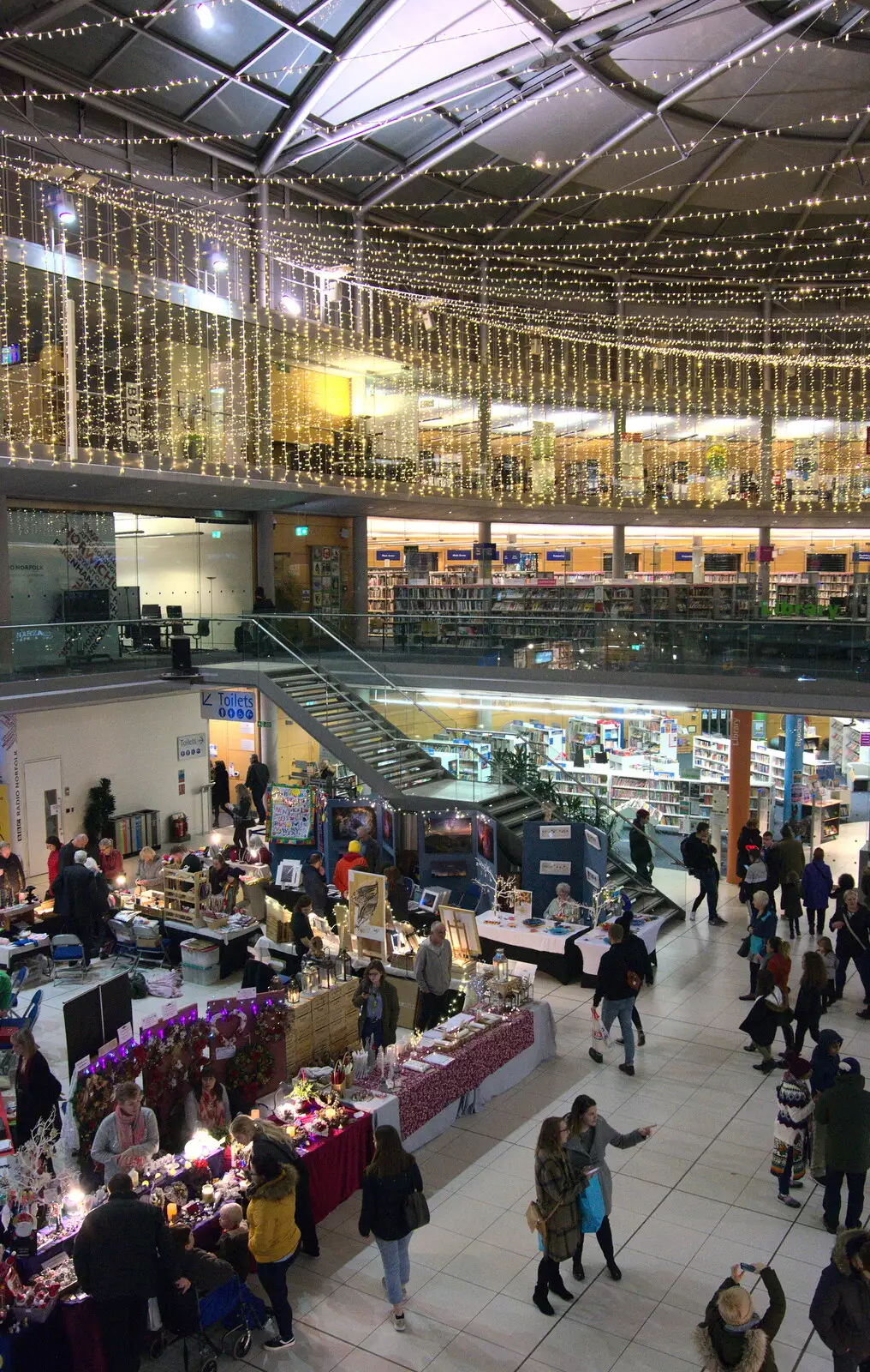 Inside the Forum, from Norwich Lights and Isobel Sings, Norwich, Norfolk - 15th November 2018