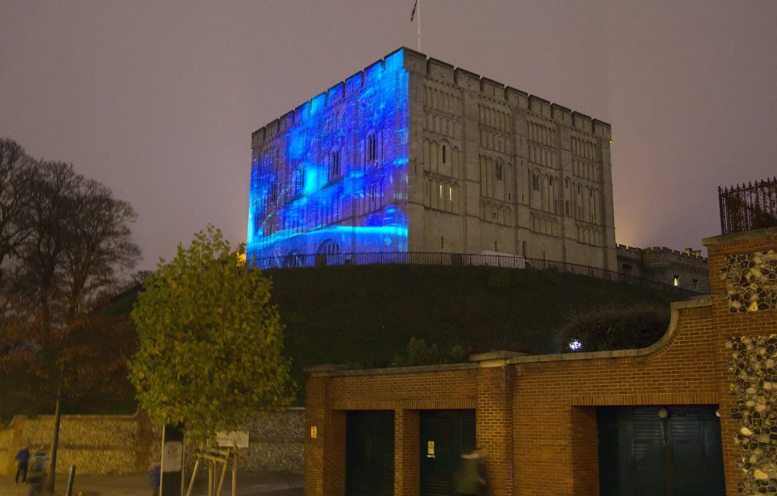 Another view of Norwich Castle, from Norwich Lights and Isobel Sings, Norwich, Norfolk - 15th November 2018