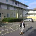 Fred scoots about the Premier Inn car park, Thanksgiving in Highcliffe, Dorset - 23rd November 2018