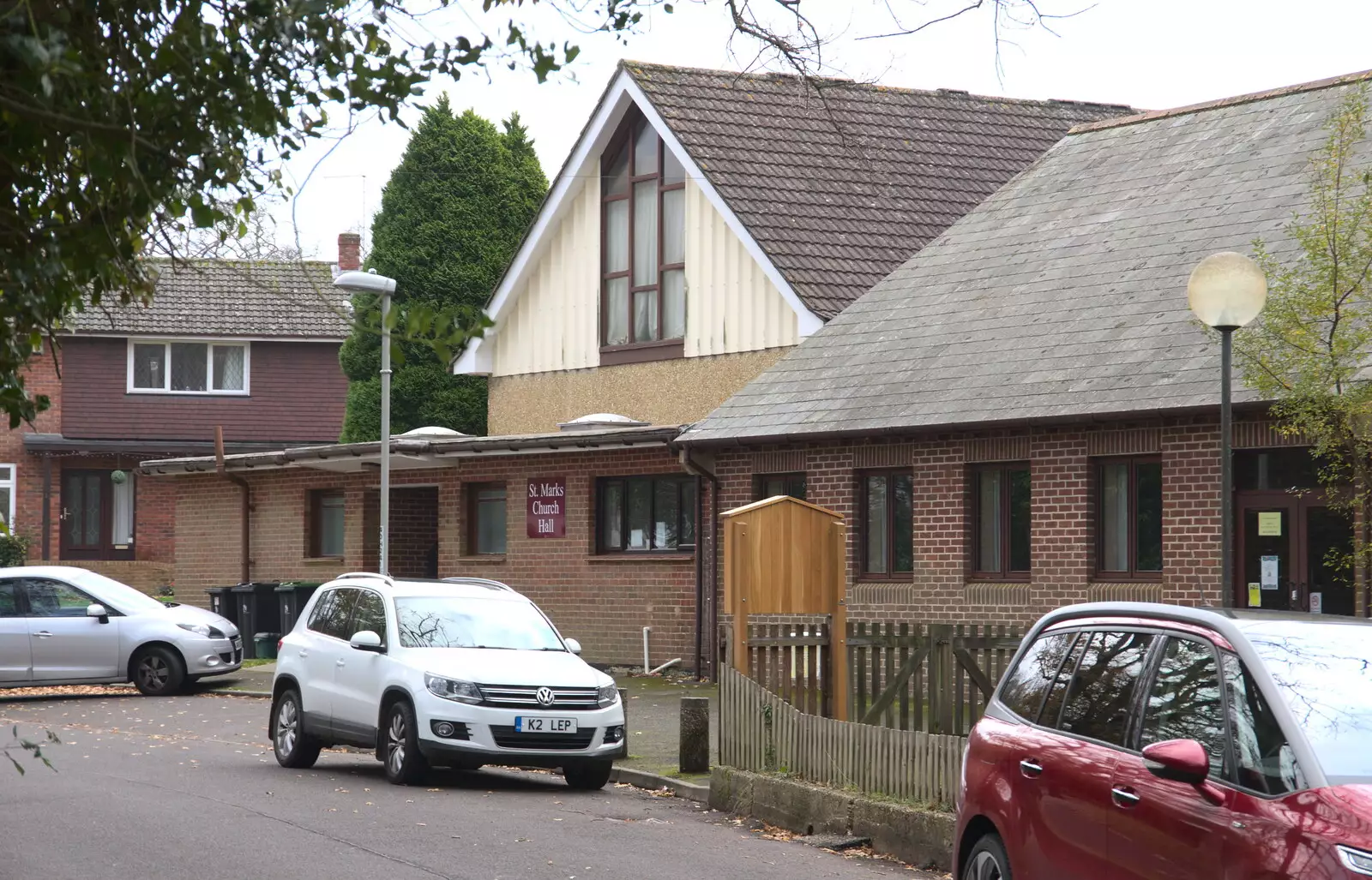 The hall where Nosher and Sean played badminton, from Thanksgiving in Highcliffe, Dorset - 23rd November 2018