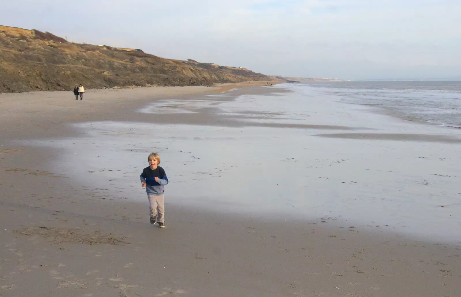 Harry runs around like a puppy, from Thanksgiving in Highcliffe, Dorset - 23rd November 2018