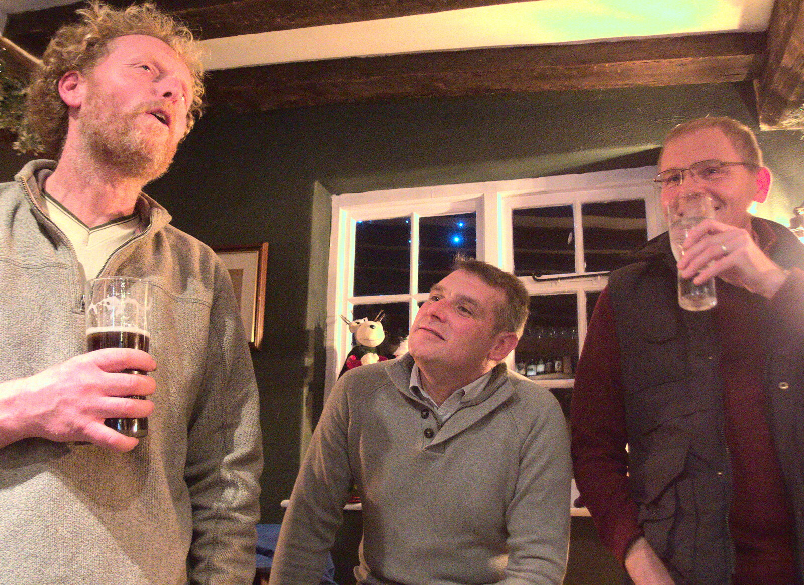 Wavy speaks out from A Pub Crawl and Christmas Lights, Thornham, Cotton, Bacton and Eye, Suffolk - 7th December 2018