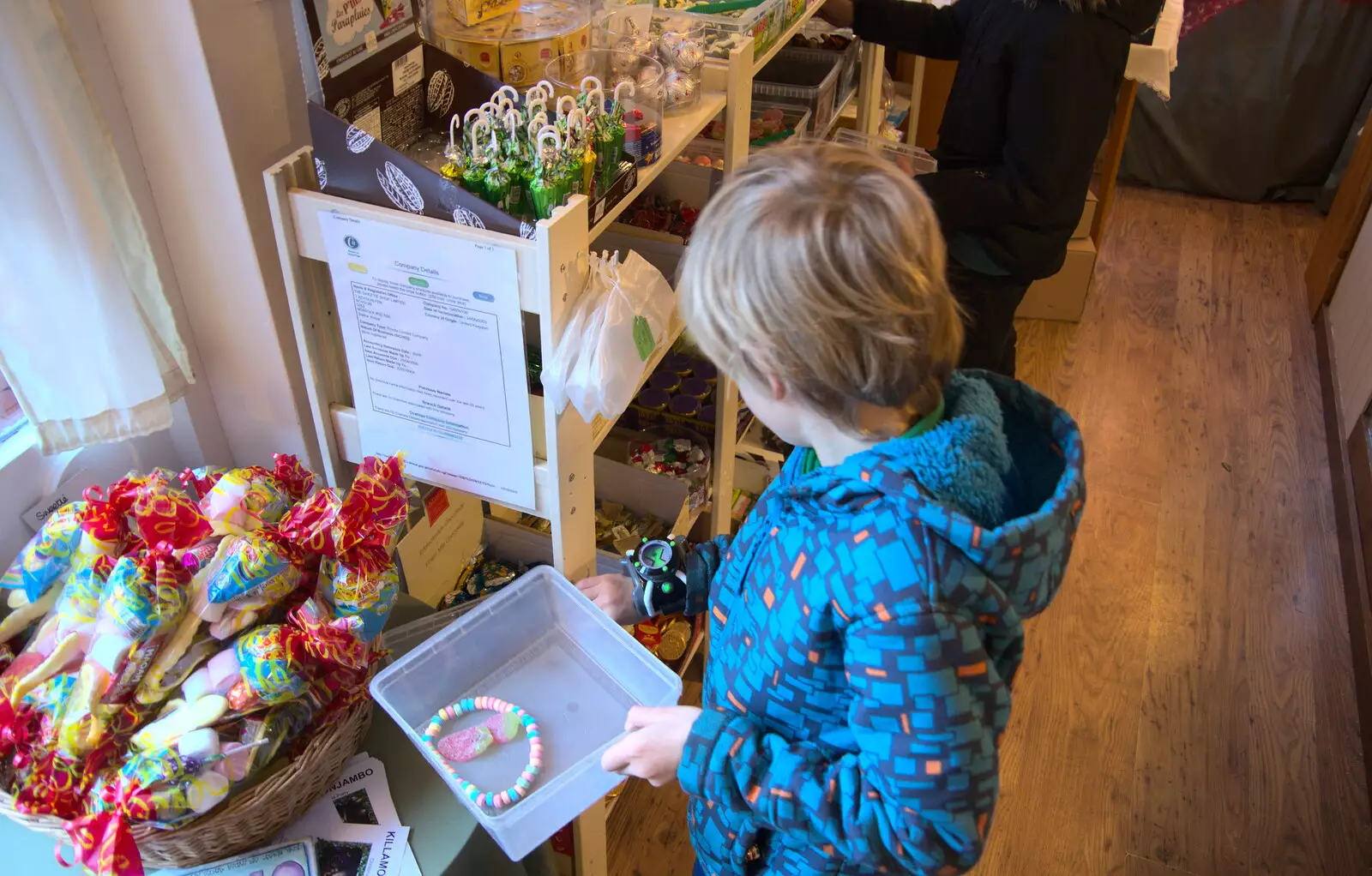 Harry in the sweet shop, from The St. Nicholas Street Fayre, Diss, Norfolk - 9th December 2018