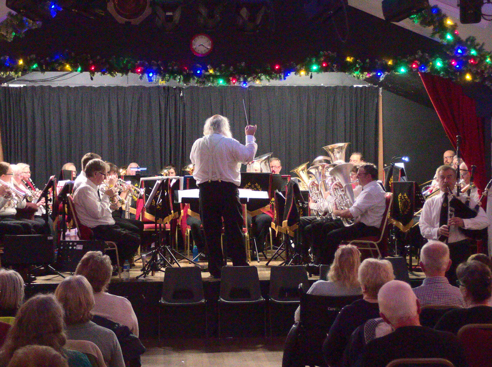 The senior band plays from The Gislingham Silver Band Christmas Concert, Gislingham, Suffolk - 11th December 2018