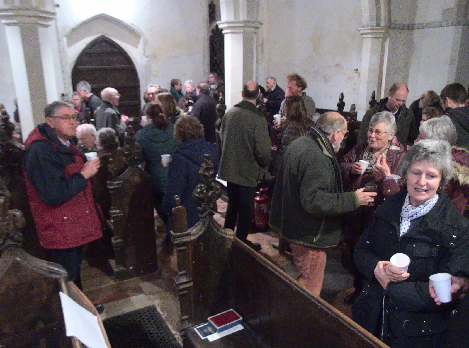 Jill and the BSCC are in attendance, from Christmas Carols at St. Margaret's, Thrandeston, Suffolk - 17th December 2018