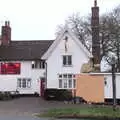 Someone's driven into the Stoke Ash White Horse, Christmas at Grandma J's, Spreyton, Devon - 25th December 2018