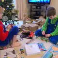 Fred does a mini construction kit, Christmas at Grandma J's, Spreyton, Devon - 25th December 2018