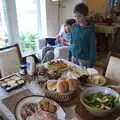 Fred inspects the Boxing Day lunch, Boxing Day in Devon, Spreyton, Devon - 26th December 2018