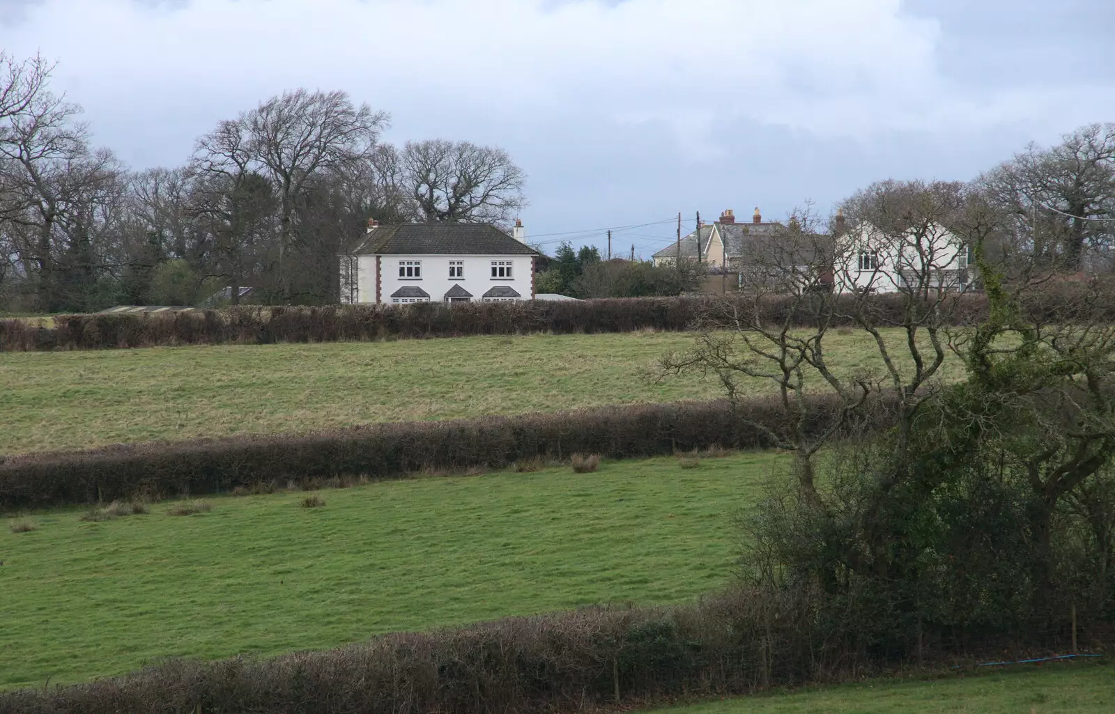 A view down the road out of Spreyton, from Boxing Day in Devon, Spreyton, Devon - 26th December 2018