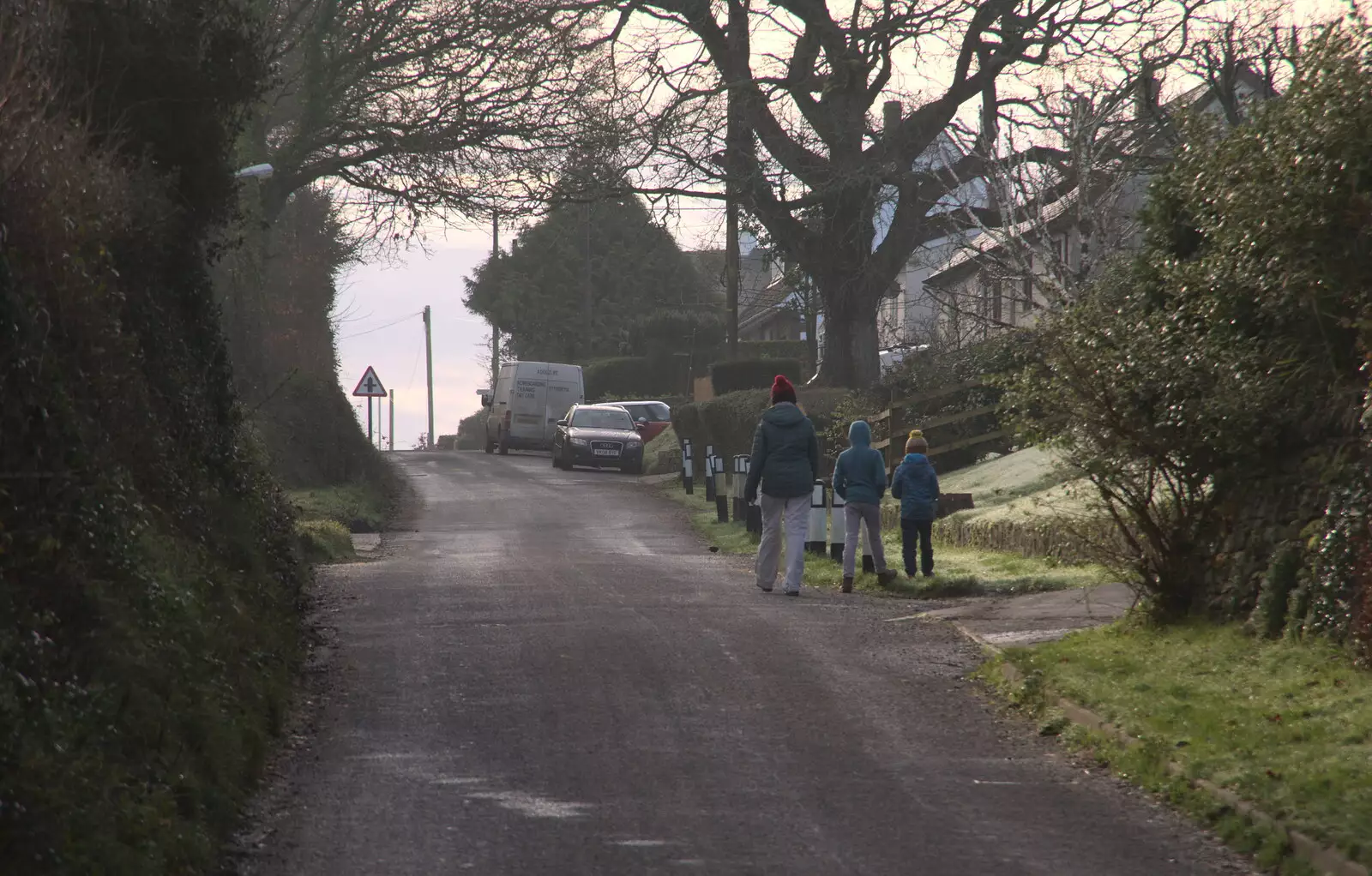 Walking up that hill, from Boxing Day in Devon, Spreyton, Devon - 26th December 2018