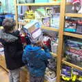 Fred and Harry in the National Trust shop, Ickworth House, Horringer, Suffolk - 29th December 2018